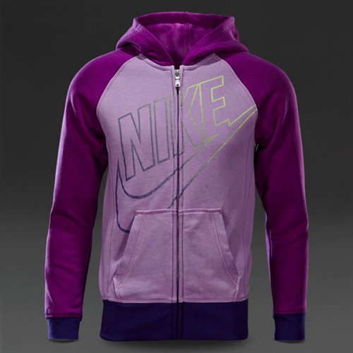 Nike Sportswear YA76 Semi-Brushed Full-Zip Hoodie Violet Shock / Bold Berry / Key Lime for Girls